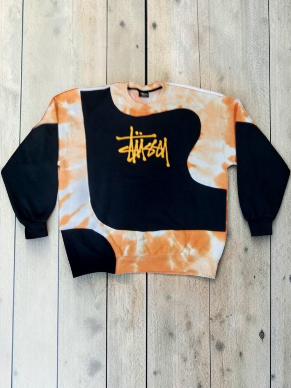 Stussy vintage reworked embroidered unisex sweatshirt size XL